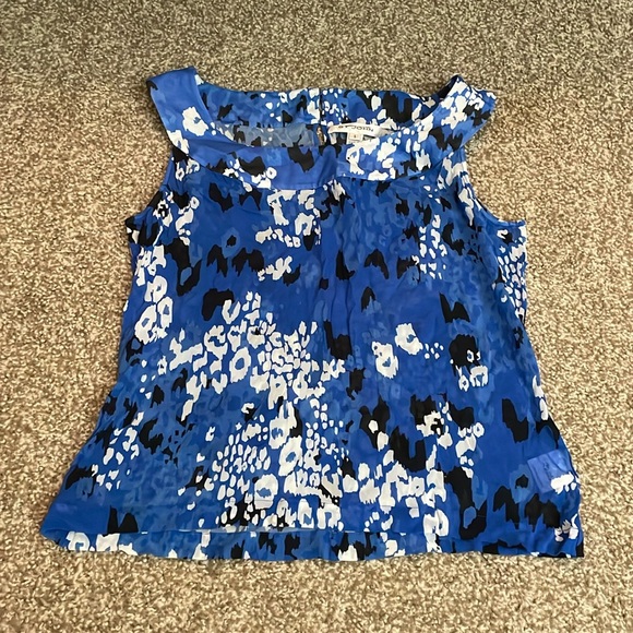 St. John Tops - St John Printed Silk Sleeveless Blouse